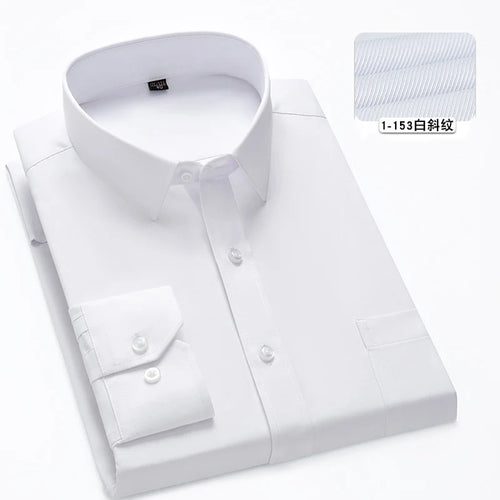 Plus Size 11XL 10XL 9XL New Men's Social Shirt Long Sleeve Slim Fit