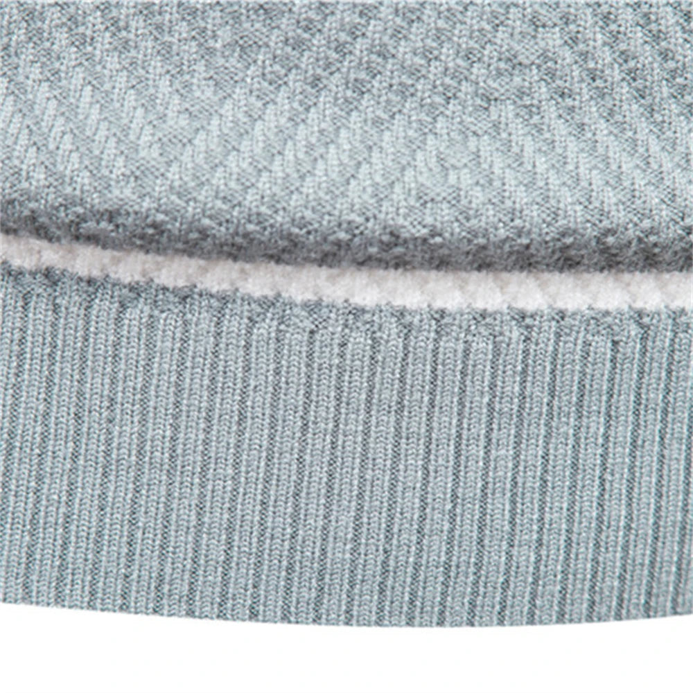 New Autumn Pullover Men's Sweater O-neck Patchwork Long Sleeve Warm