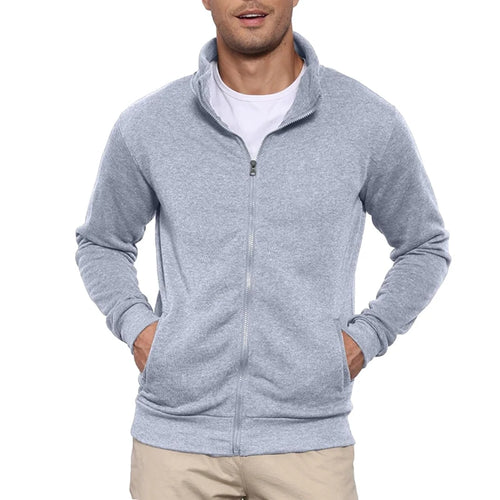 New Men's Sweat Jacket Pullover Hoodie Sweatshirt Man Without Hood