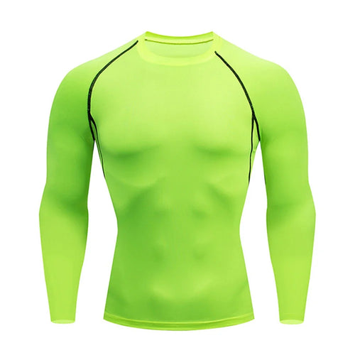 Men's Compression Shirt Men Rashgard Fitness Long Sleeve Running Shirt