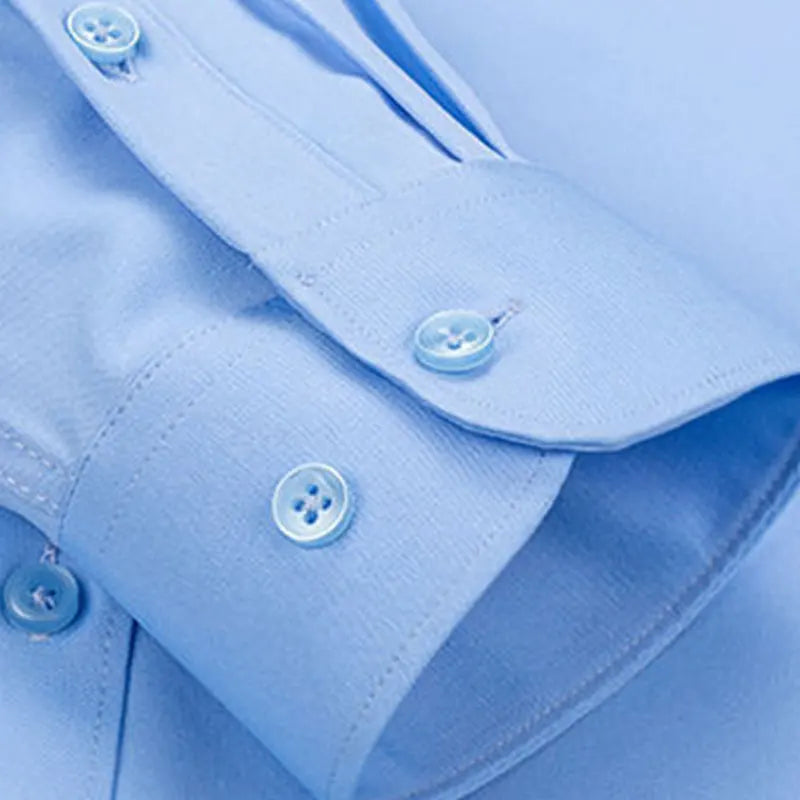 Men's Elastic Spring And Autumn New long Sleeve Shirt Anti-wrinkle