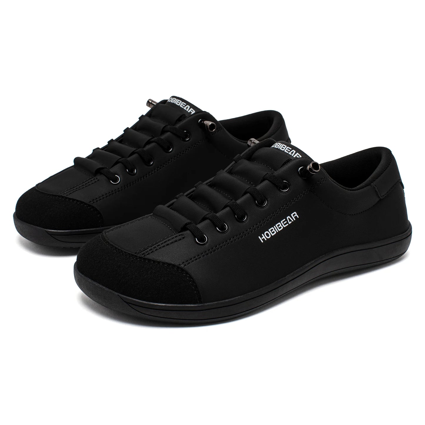 HOBIBEAR Unisex Barefoot Wide Toe Shoes Women Men Artificial Leather
