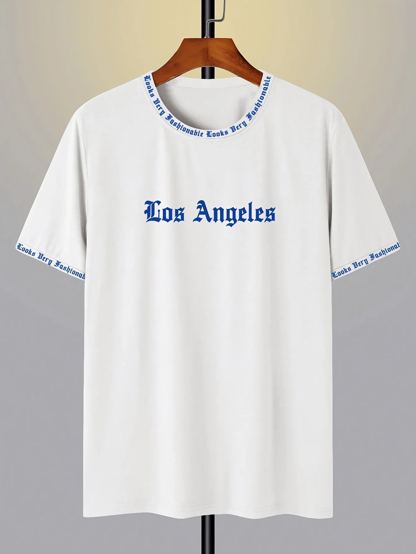 The 2025 summer new men's T-shirt 3D letter print casual loose
