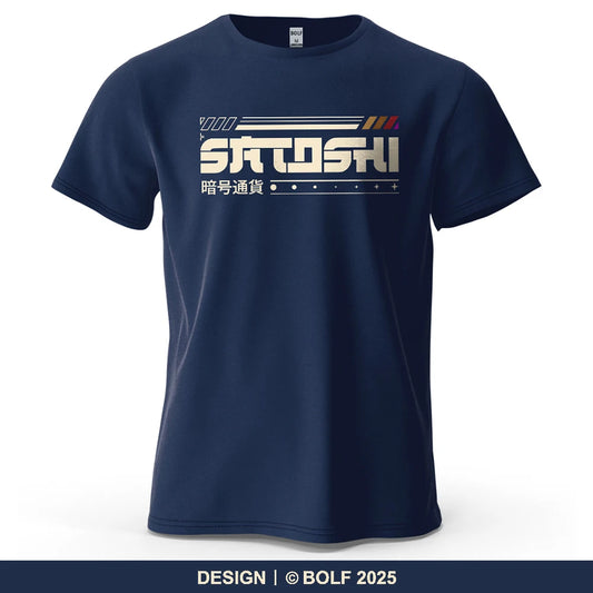 Satoshi and Crypto Printed Men's T-Shirt 100% Cotton Oversized Tech
