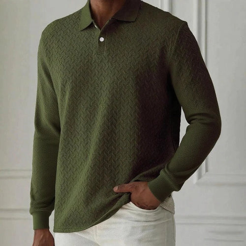 Men Long Sleeve Polo Shirt High Quality Male Clothing Office Polos
