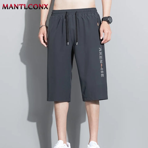 New Fashion Sports Shorts Men Elastic Waist Shorts Male Breathable