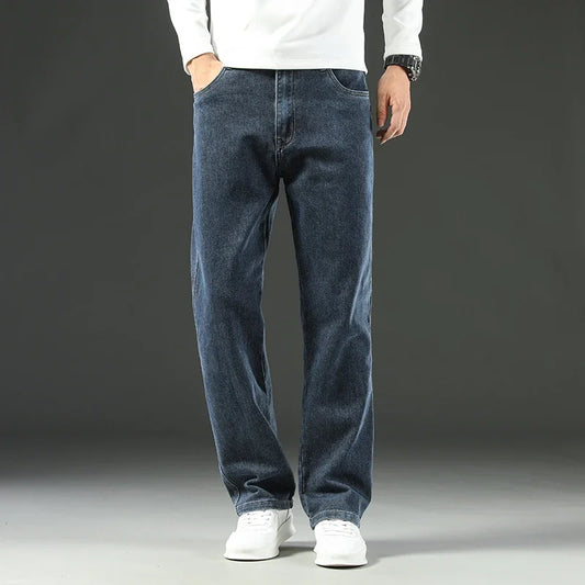 2025 New Spring and Autumn Men's Jeans, Loose, Comfortable, Straight,