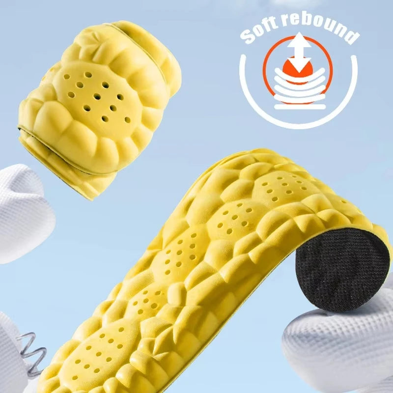 4D Cloud Technology Sports Insoles For Shoes PU Sole Soft Breathable