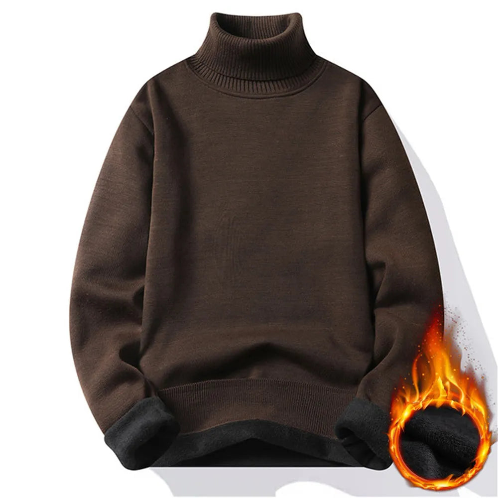 Autumn Winter Men's Turtleneck Sweater Men's Knitting Pullovers