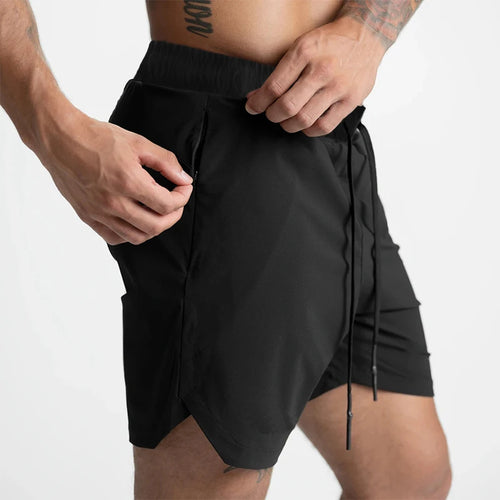 Shorts Single Woven Quick Dry Shorts Solid Color Running Fitness