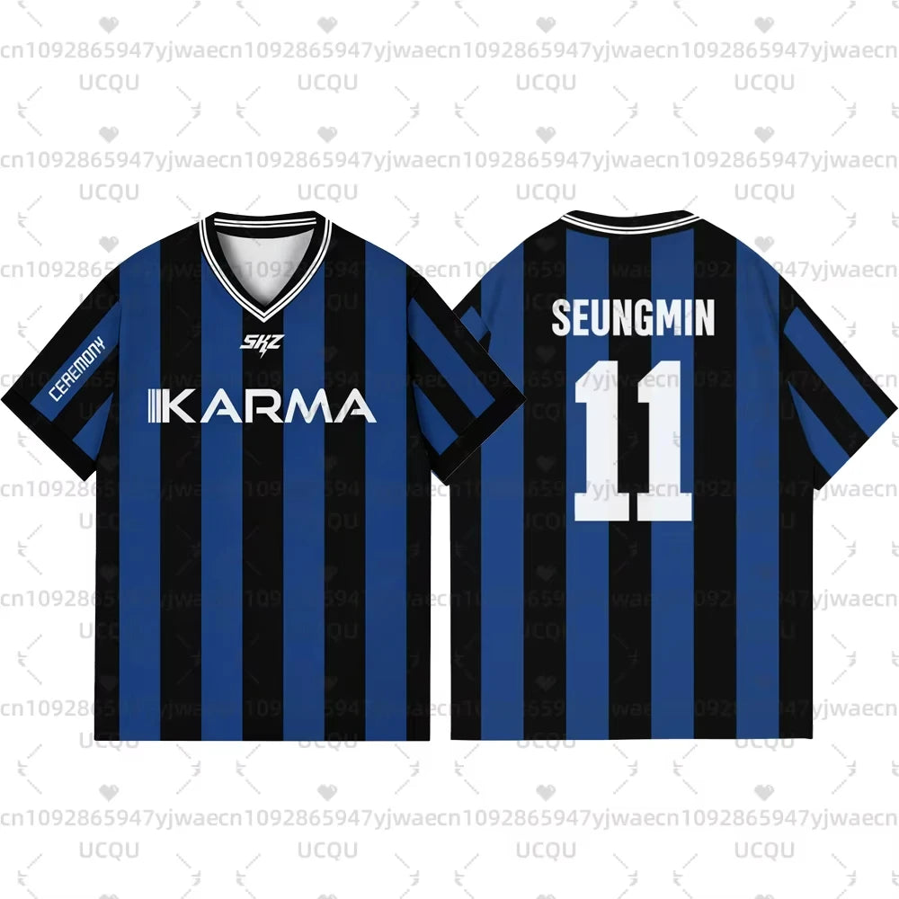Kpop Stay Karma Album Fans TShirt Felix Bangchan Hyunjin Streetwear