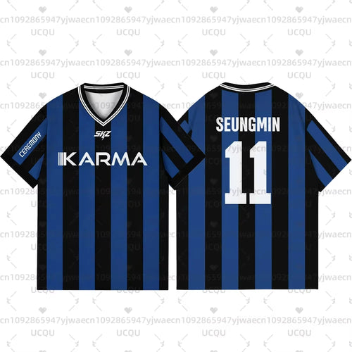 Kpop Stay Karma Album Fans TShirt Felix Bangchan Hyunjin Streetwear