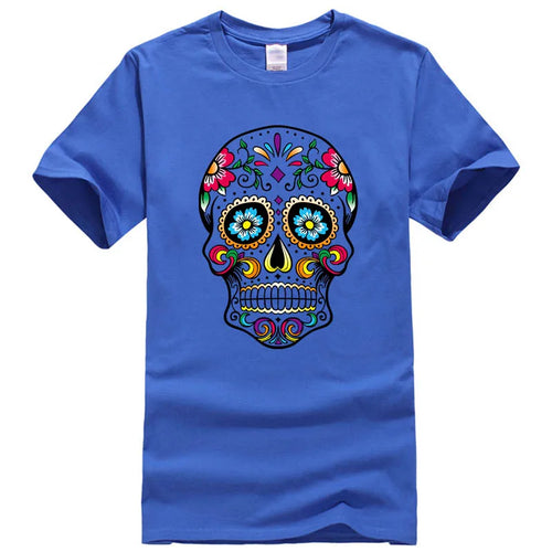 Men's T-shirt High Quality 100% Cotton Street Style Loose Cool Skull