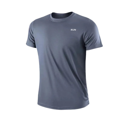 Summer Ice Silk Short Sleeve T-Shirt Men New Quick Dry Breathable Air