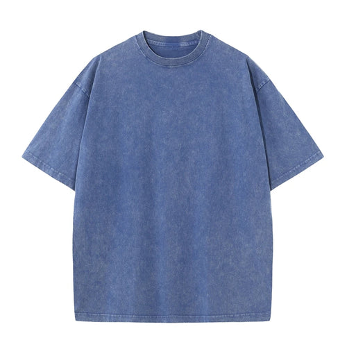 Men's Summer T-shirt 230G Heavy Cotton Vintage Washed T-Shirts