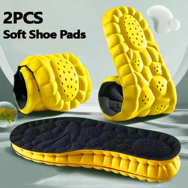 4D Cloud Technology Sports Insoles For Shoes PU Sole Soft Breathable