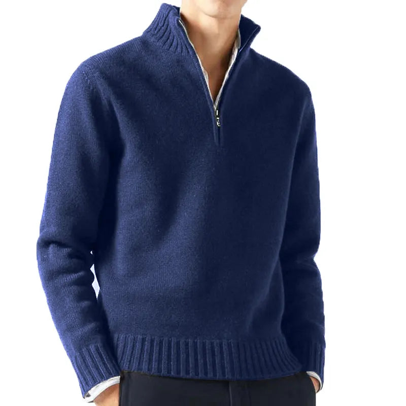 Autum Men Turtlenecks Sweaters Knitwear Pullovers Solid Color Long