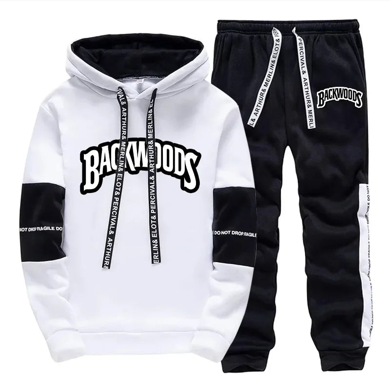Mens Tracksuit Print Casual Single Piece Sweatshirts Sweatpants Daily
