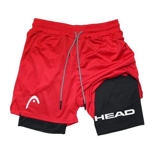 Anime Berserk Head Running Shorts Men Fitness Gym Training 2 in 1