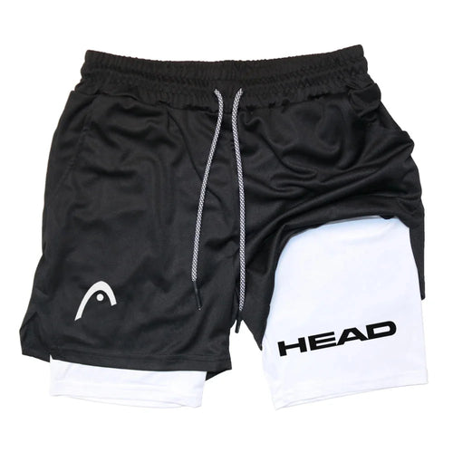 Anime Berserk Head Running Shorts Men Fitness Gym Training 2 in 1