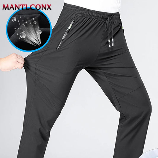 Breathable Men's Casual Pants Quick Dry Straight Elastic Waist Jogger