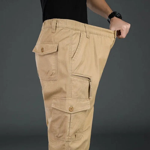 High Quality Men's Tactical Pants Elastic Waist Cargo Large Size