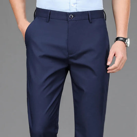 Male Smart Casual Pants Stretchy Sports Men's Fast Dry Trousers Spring