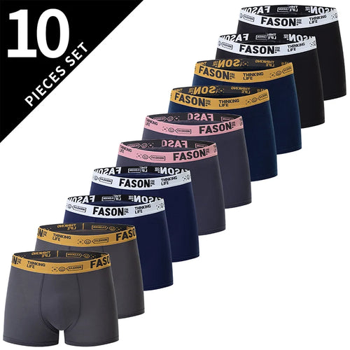 4/10 Pack Men's And Teenagers' Simple And Fashionable Boyshort Casual
