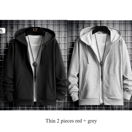 2025 Winter Windproof Hoodie - Men's Sherpa Lined Sweatshirt Thermal