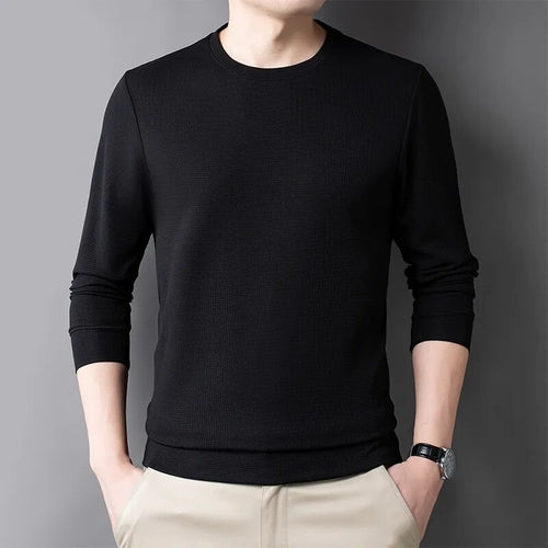 Men's Casual Waffle Round Neck T-shirt Breathable, Comfortable, and
