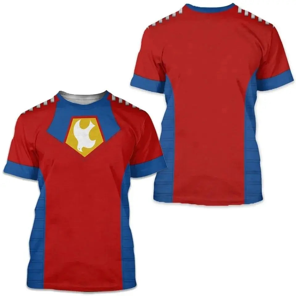 Peacemaker Superhero Costume T-Shirt | 3D Unisex Halloween Cosplay Tee