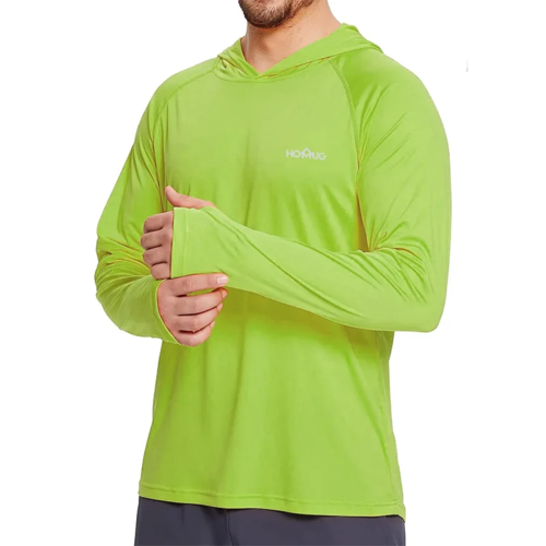 Men's UPF 50+ Sun Protection Hoodie T-Shirts Long Sleeve SPF/UV Quick