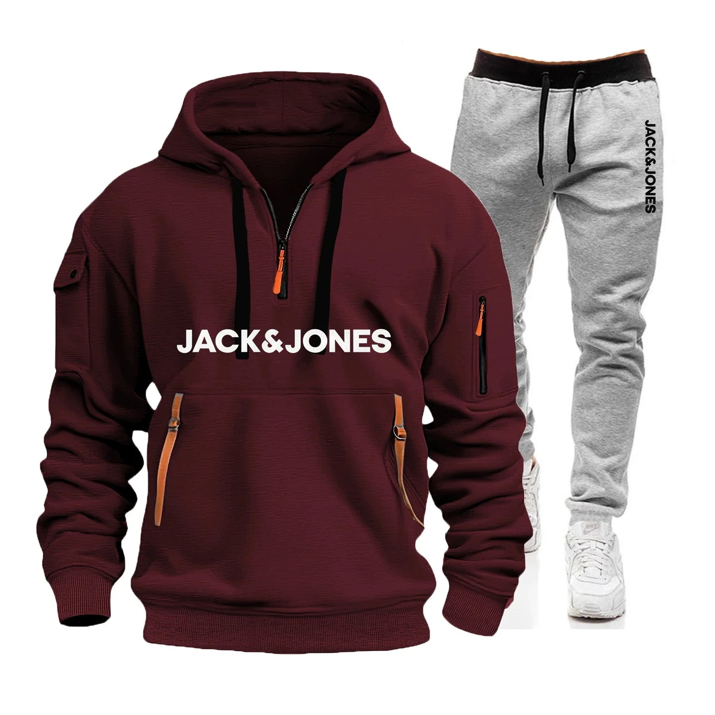 Two sets of men's sportswear for autumn/Winter 2025, including a