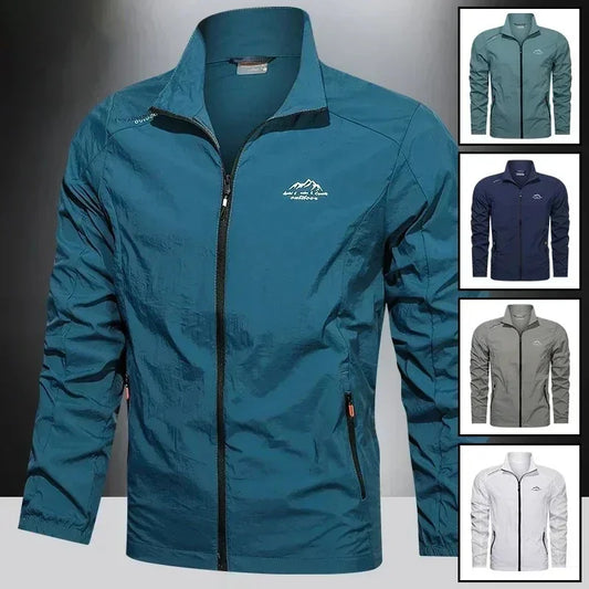 UPF100+ Men Summer Windbreaker Zip Pockets Uv Sun Protection Jackets