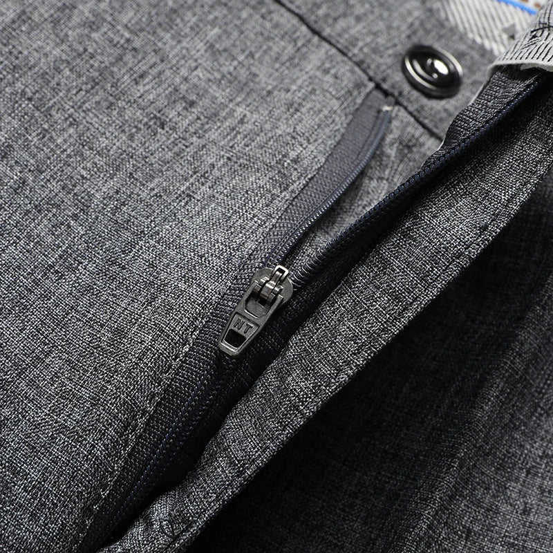 Mens Trousers Business Casual Pants Summer Autumn Dress Straight Pants