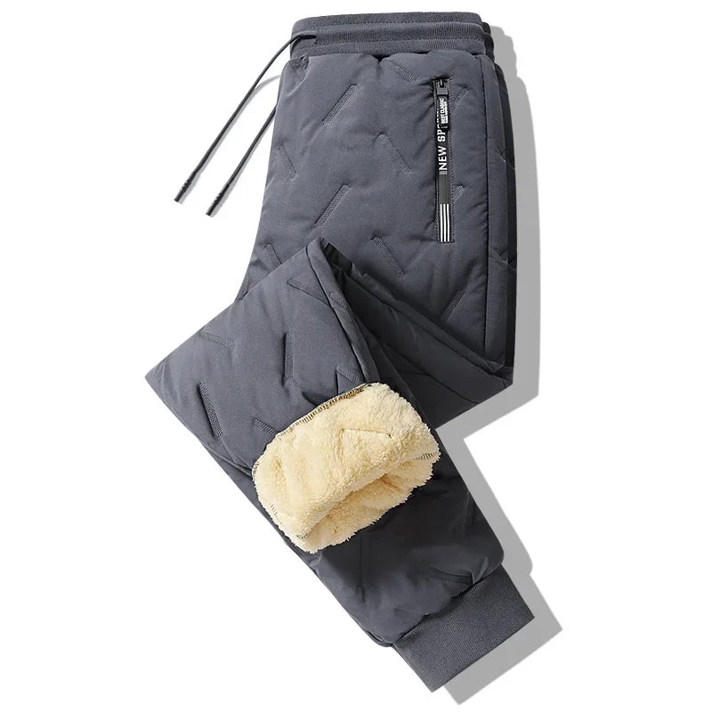 Winter Sweatwear Men Plush Thick Fleece Sweatpant Lambswool Thermal