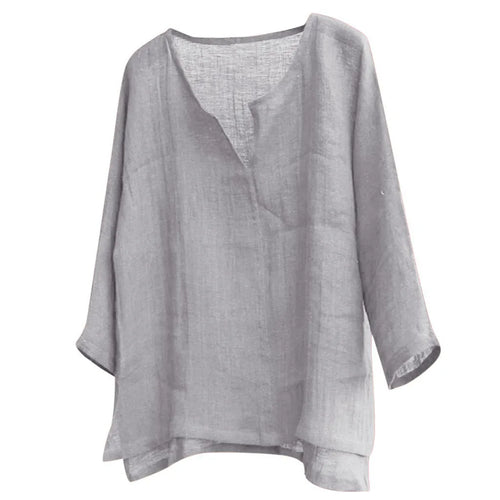 New Men's Summer Spring Long Sleeve Loose Shirt Solid Color Casual