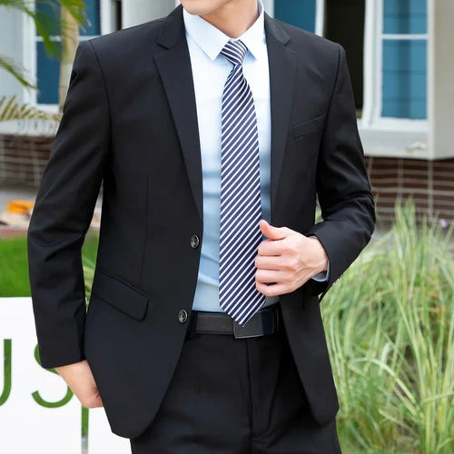 8XL Suit (Blazer+pants) Fashion Business Gentleman Italian Style Slim