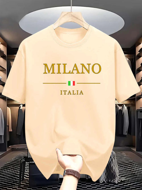 Men's summer 100 cotton fashionable casual loose plus size MILANO