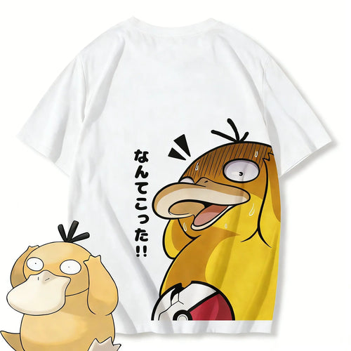 Pokemon Psyduck Anime T Shirt Men Women Casual Cotton Short Sleeve Tee