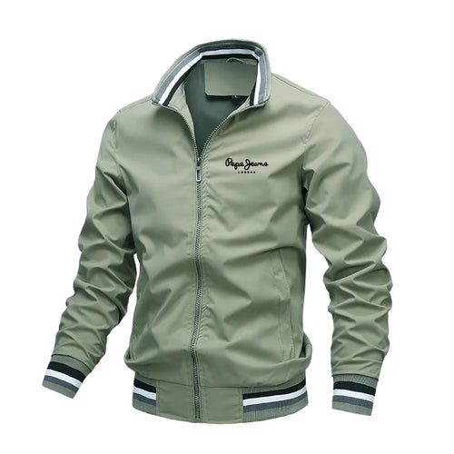 Autumn and Winter Men's Stand Collar Casual Zipper Jacket Outdoor