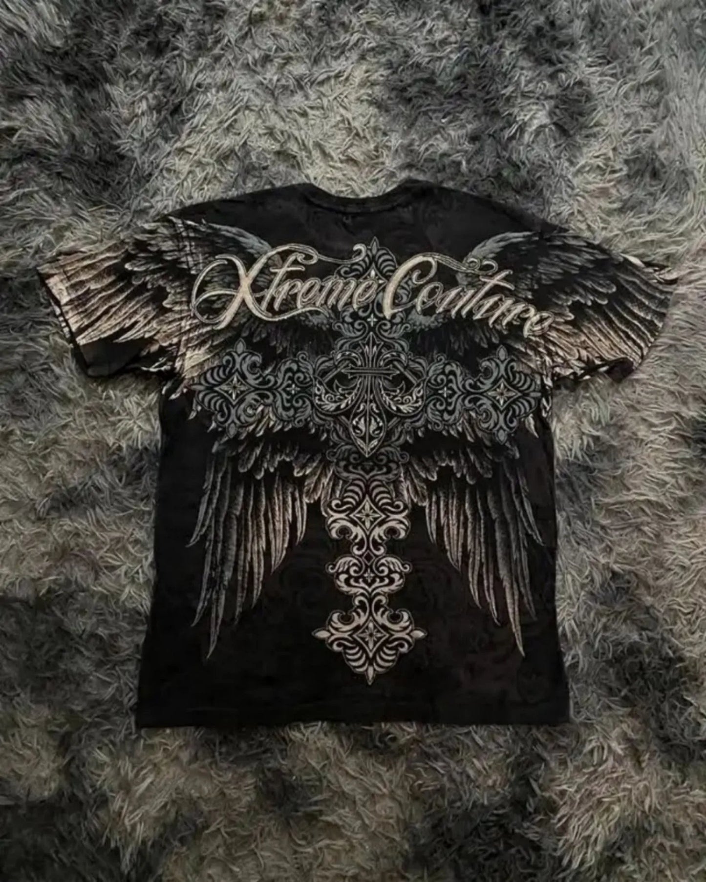 Hot selling new men's summer skull angel wing print comfortable and