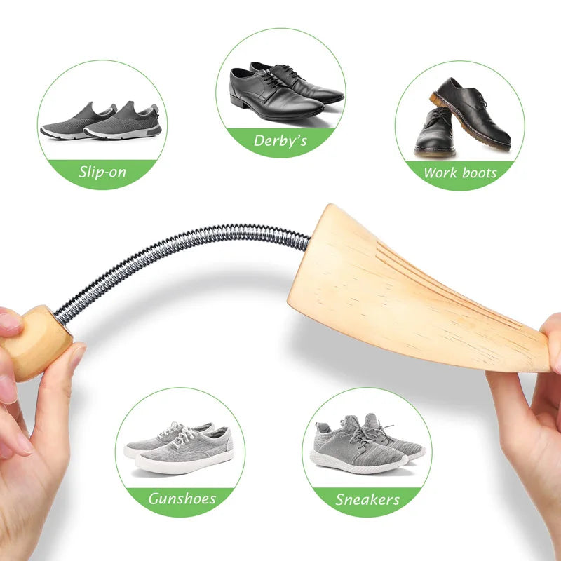 Repacego 2 Pcs Wooden Shoe Tree Unisex High-grade Spring Shoes