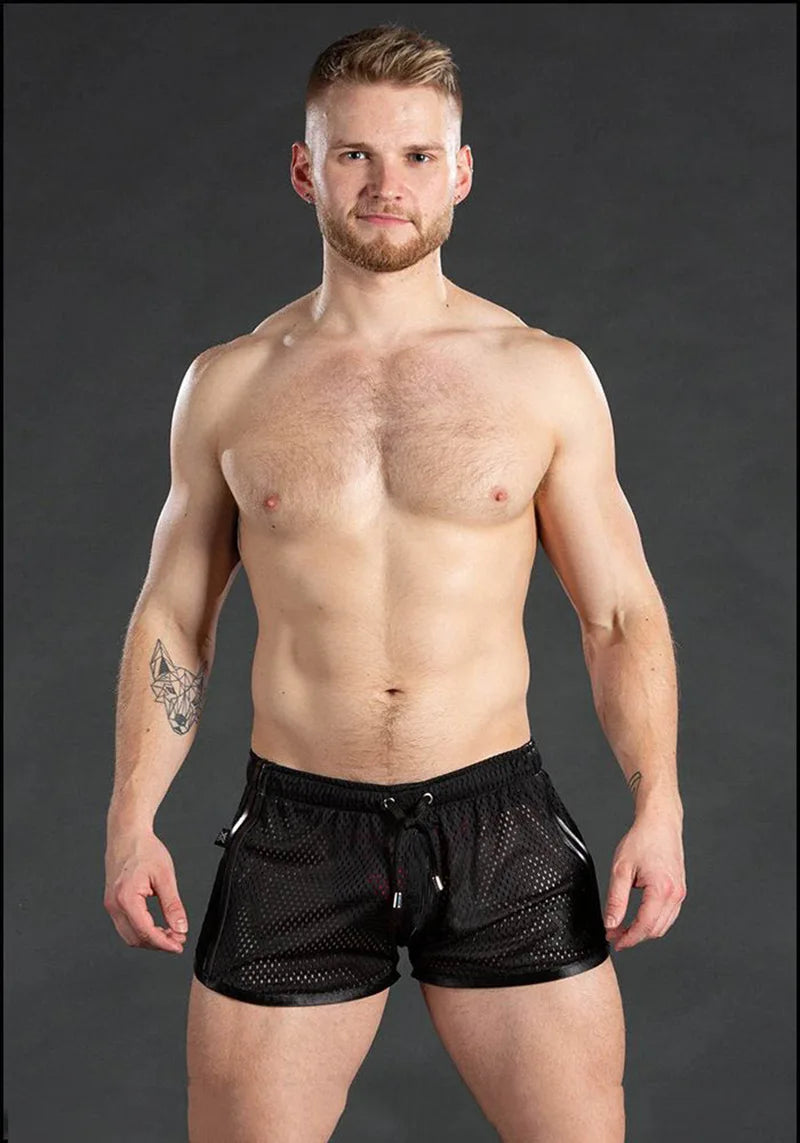 Men's sweatpants hole dry breathable sexy beach outdoor casual