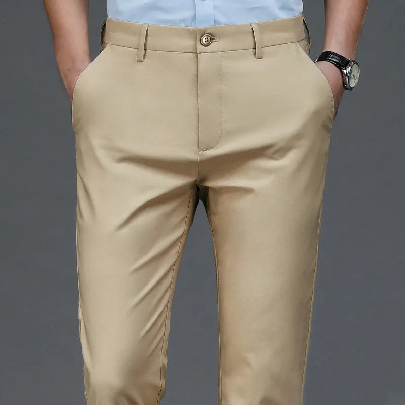Male Smart Casual Pants Stretchy Sports Men's Fast Dry Trousers Spring