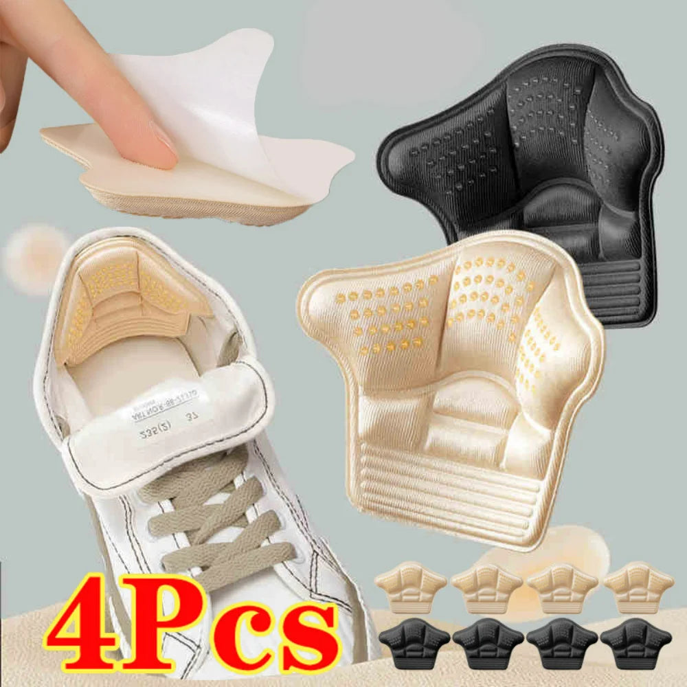 4Pcs Heel Stickers Heel Protectors Sneaker Shrinking Size Insoles