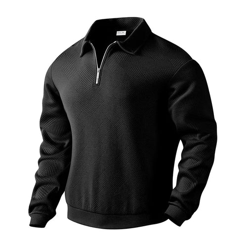 24 cross-border popular autumn long-sleeved lapel zipper men's loose