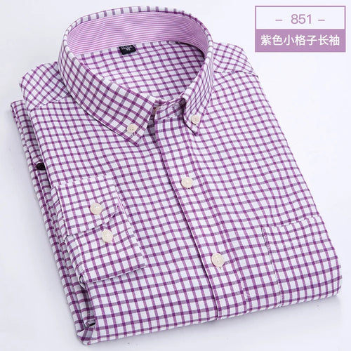 Men's long sleeve shirt Oxford woven casual non-ironing spring summer