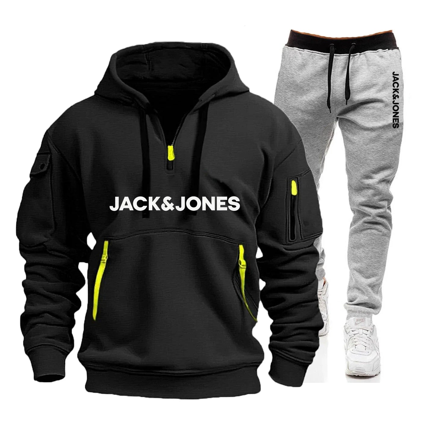 Two sets of men's sportswear for autumn/Winter 2025, including a
