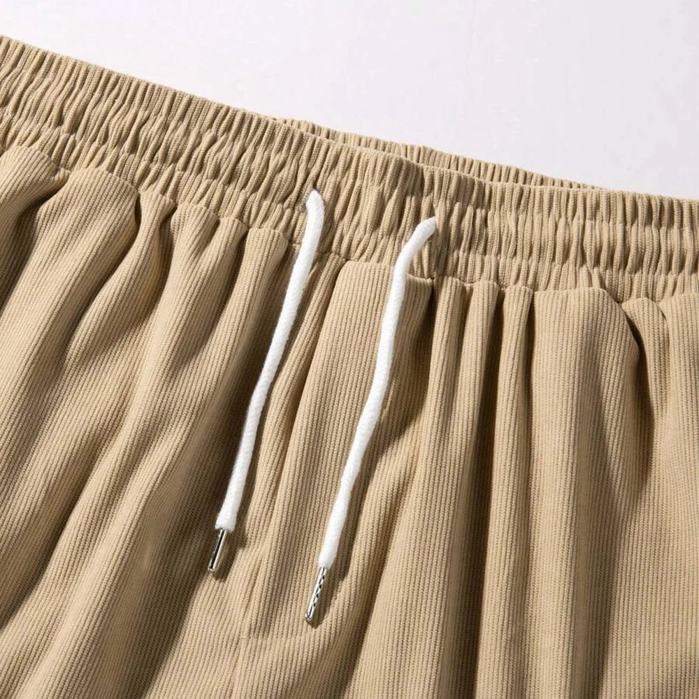 Summer Men Corduroy Sweatpants Casual Shorts Men's Beach Shorts